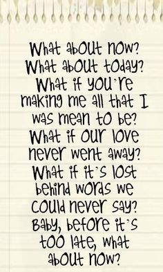 What About Now by Daughtry lyrics ️ More