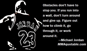 ... how to climb it, go through it, or work around it. —Michael Jordan