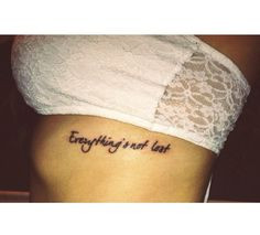 Coldplay quote tattoo