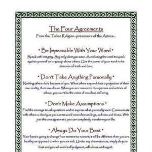 The four Agreements...