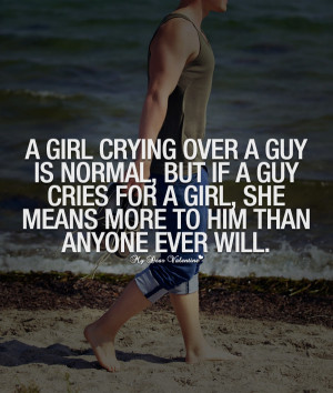 girl crying over a guy is normal