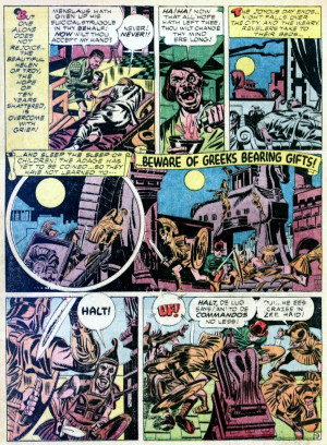 ... Draws The Iliad -- Jack Kirby's Boy Commandos Fight the Trojan