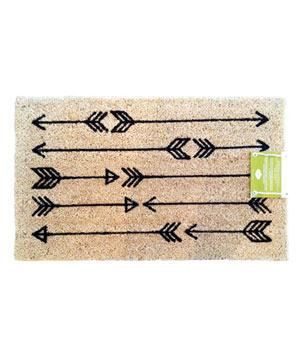 Arrow Doormat: Simple silhouetted arrows offer graphic whimsy to an ...