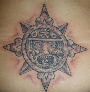 ... aztec style sun symbol tattoo design famous tattoo quotes everybody