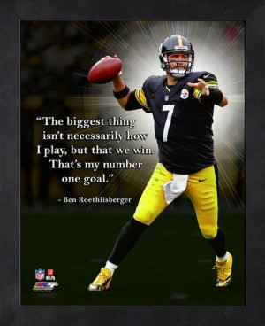 Pittsburgh Steelers Ben Roethlisberger Framed Pro Quote