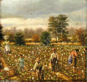 Cottonfield Oil Painting HD Wallpaper