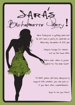 Bachelorette Party Invitation Wording