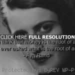 , quotes, sayings, money, evil, brainy, quote, deep ayn rand, quotes ...