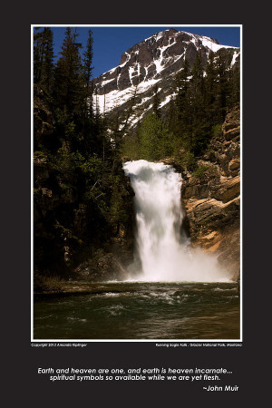 Glacier Poster With John Muir Quote Photograph