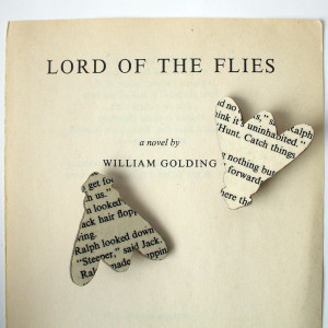 ... of William Golding - 'Lord of the Flies' original book page brooch