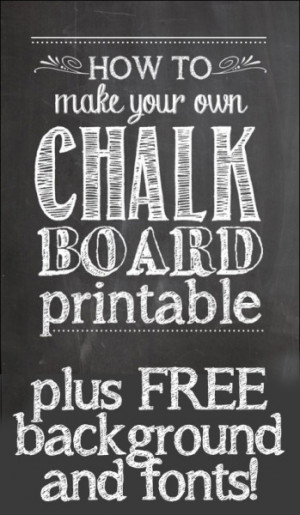 Use This Chalkboard Background Image And Font