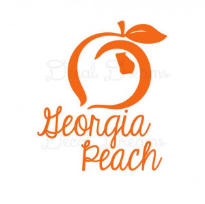 GA Pride Southern Georgia Peach State Pride Decal Girly Cute Peach ...