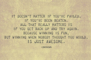 getting back up and try again