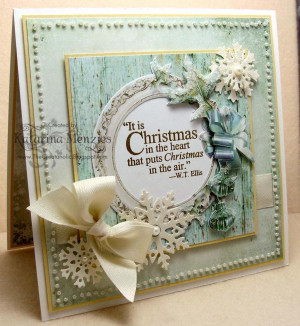 ... beautiful quote from Impression Obsession in gold embossing powder