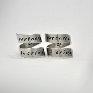 Best Friends Rings, Partners in crime ring set