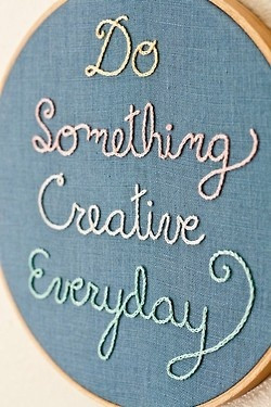 Do Something Creative Everyday (via How we make)