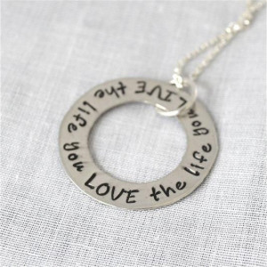 Live the life you love #necklace #quote