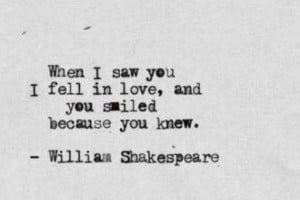 shakespeare quotes on love when i saw you i fell in love and you ...