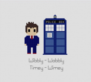 Doctor Who 10th Doctor Quote Cross Stitch Pattern