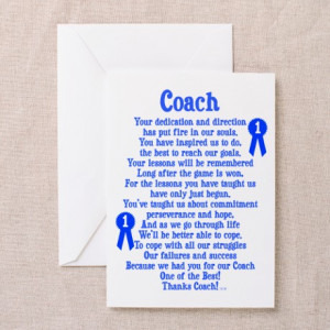 ... Greeting Cards > Coach Thank You Greeting Cards (Pk of 10