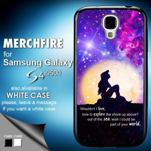 TM 1275 Ariel the little mermaid quote nebula Samsung Galaxy S4 case