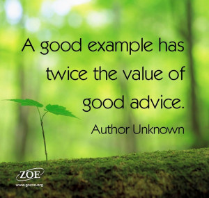 Be a good example!