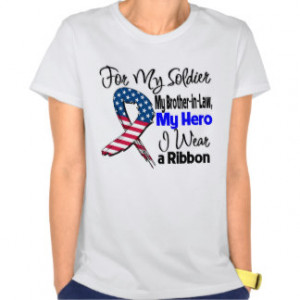 Brother-in-Law - My Soldier, My Hero Patriotic Rib Tee Shirts
