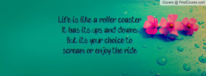 ... Life Is Like A Roller Coaster It Has Its Ups And Downs But It's,Quotes
