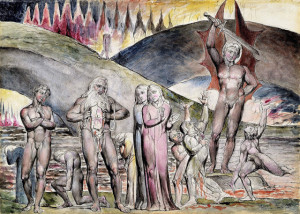 hell for heresy. - William Blake’s Watercolor of Canto XXVIII (Lines ...