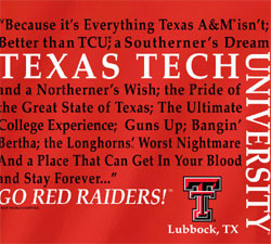 Texas Tech Red Raiders Football T-Shirts - Straight Sayings