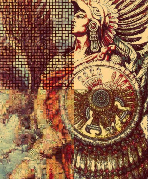 Aztec Warrior Art Mikekimart