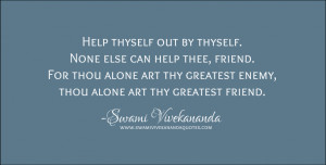 Swami Vivekananda courage quotes - help yourself