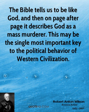 us to be like God, and then on page after page it describes God as a ...