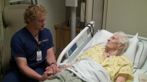 Watch how this nurse shows compassion for the sick!