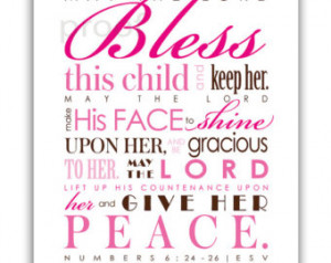 Baptism Gift - Baby Girl Christenin g Gift Printable Scripture Art ...