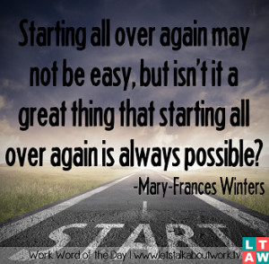 Starting All Over Again Quotes