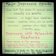 Major depressive disorder More