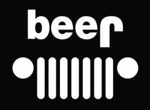 Jeep beer Die Cut Vinyl Decal Sticker