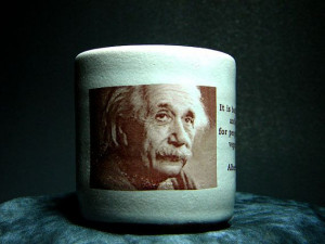 Einstein vegan ceramic mug by MarkoVeganoCeramics on Etsy, $5.00