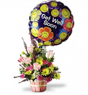 Flower Bouquets: Basket of Well Wishes