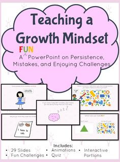 Teaching a Growth Mindset Interactive Powerpoint- Teaches about ...