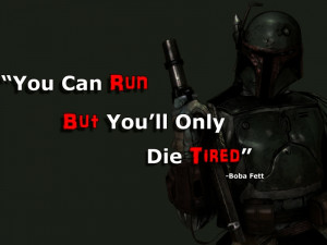 star wars black guns dark red military white quotes boba fett battle ...