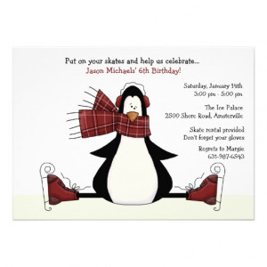 Ice Skating Party Invitation from Zazzle.com