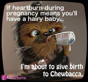 If heartburn during pregnancy means you'll have a hairy baby... I'm ...