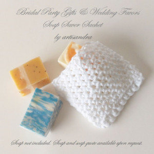 10) Bridal Party Gifts and Wedding Favors. Handmade crochet soap saver ...