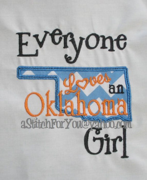 OKLAHOMA State Applique Everyone loves an by astitchforyou on Etsy, $3 ...