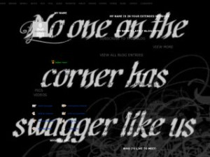 Swagger Like Us - Plain MySpace Layout Preview