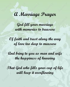 pick a poem for bride and groom | Marriage Prayer Poem Love Poem for ...
