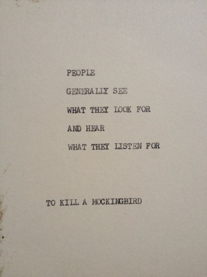 TO KILL A MOCKINGBIRD Typewriter quote on 5x7 by WritersWire, $6.00