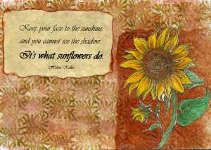 Inspirational Quotes About Sunflowers Inspirational handmade cards